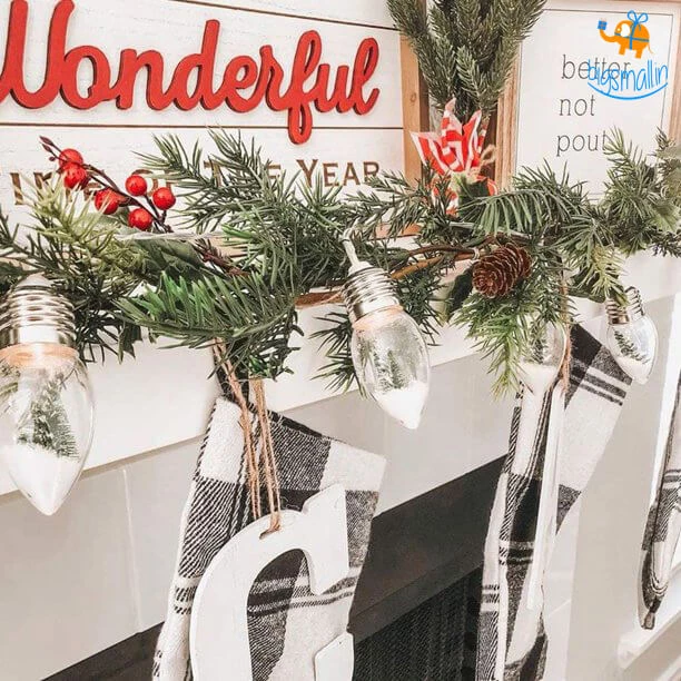 PunitSB Christmas Tree In A Snow Globe Bulb String Lights