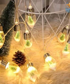 PunitSB Christmas Tree In A Snow Globe Bulb String Lights