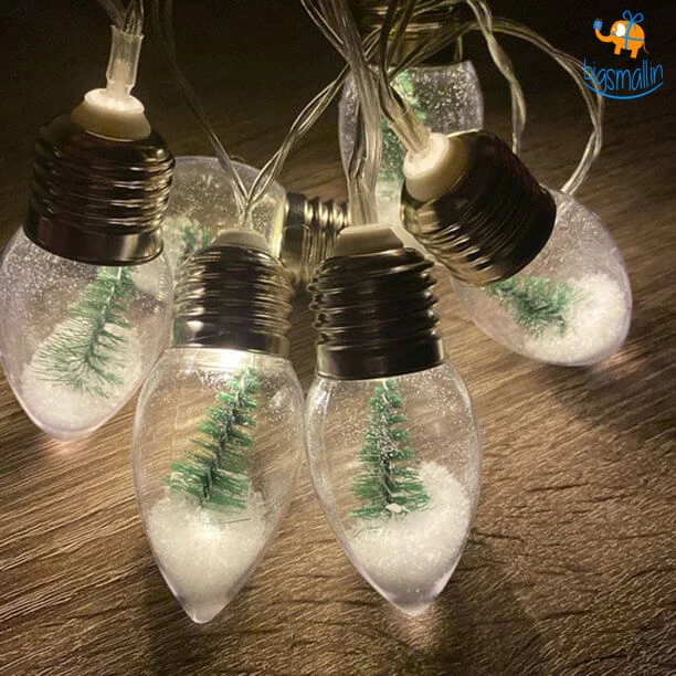 PunitSB Christmas Tree In A Snow Globe Bulb String Lights