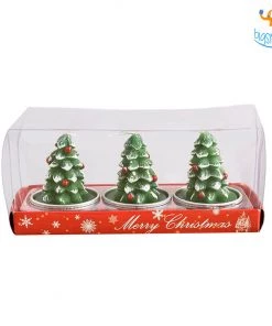 Coral Tree Christmas Wax Candles - Pack Of 3