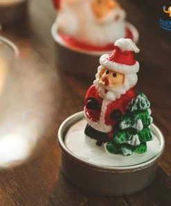 Coral Tree Christmas Wax Candles - Pack Of 3