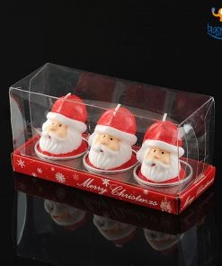 Coral Tree Christmas Wax Candles - Pack Of 3