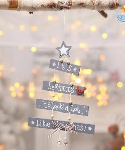 Coral Tree Christmas Wind-Chime Hanging All Of It