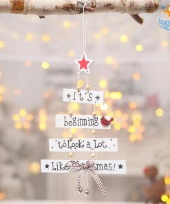 Coral Tree Christmas Wind-Chime Hanging All Of It