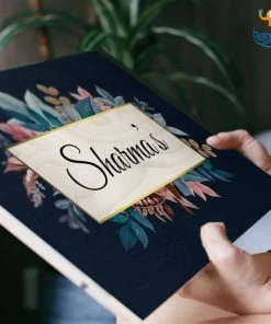 Chitra Chaya Personalized Blue Floral Name Plate | COD Not Available