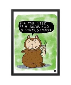 Krita & Penna Coffee Poster With Frame Father's Day