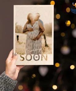 Chitra Chaya Personalized Baby Coming Soon Wooden Print Frame | COD Not Available