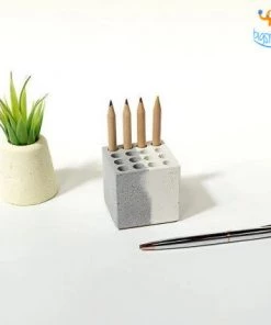 Elite Earth Gurpreet Father's Day Concrete Multi Pen Stand