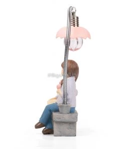 Big Daddy Couple On A Bench Table Lamp New