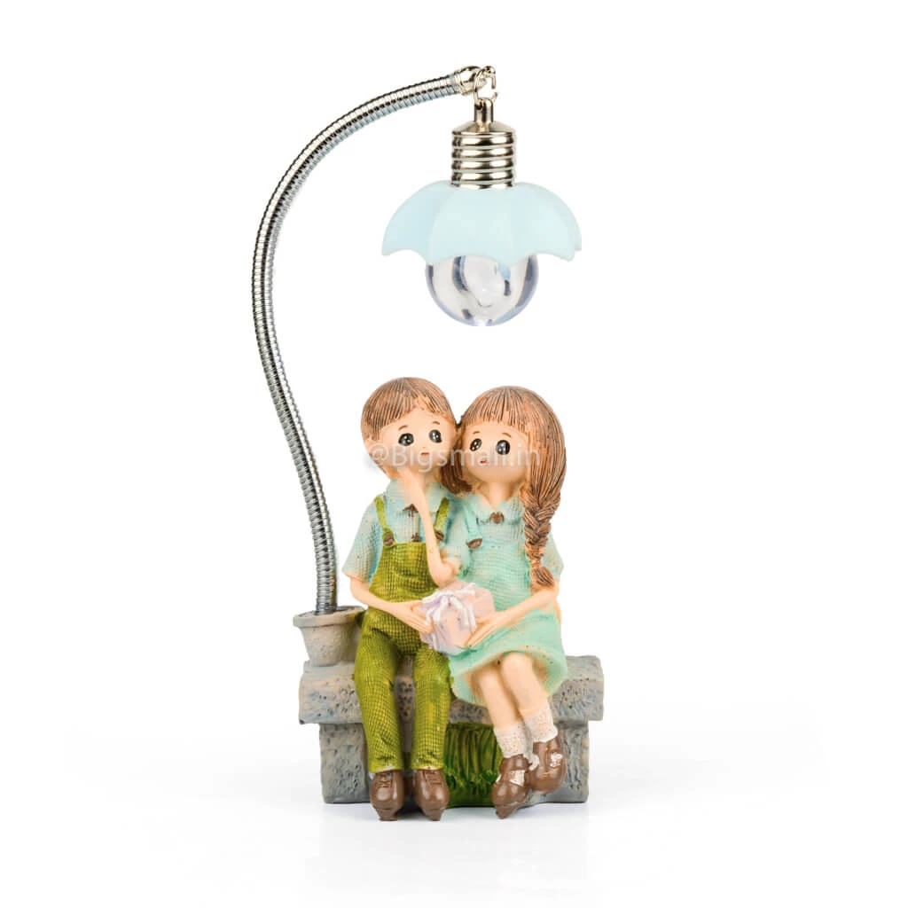 Big Daddy Couple On A Bench Table Lamp New