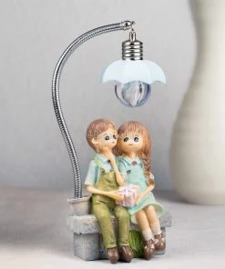 Big Daddy Couple On A Bench Table Lamp New
