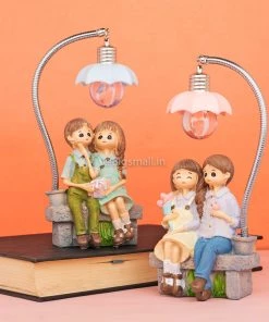 Big Daddy Couple On A Bench Table Lamp New