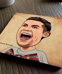 Bigsmall_cc All Of It Cristiano Ronaldo Wooden Coasters