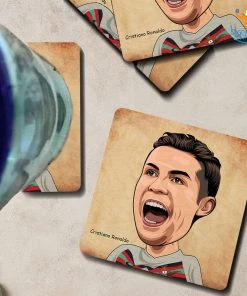 Bigsmall_cc All Of It Cristiano Ronaldo Wooden Coasters