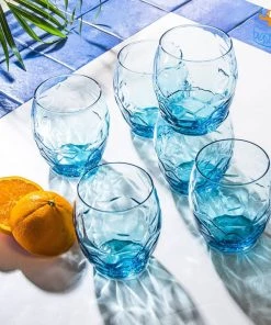 Devnow Sea Tint Whiskey Glasses - Set Of 6 Father's Day