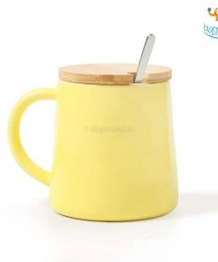 Bigsmall_hmk Cute Animal Themed Mug With Lid & Spoon Baby Shower Gifts