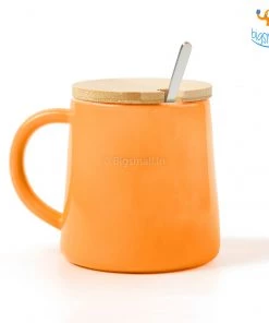 Bigsmall_hmk Cute Animal Themed Mug With Lid & Spoon Baby Shower Gifts