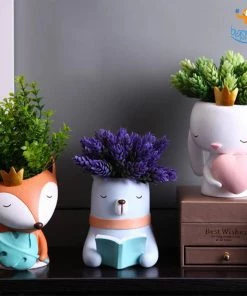 Bigsmall_hmk New Cute Animal Planter