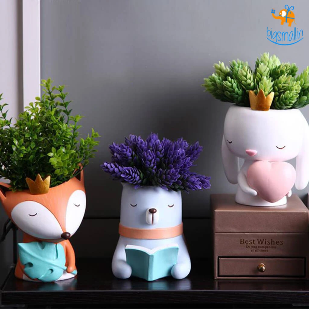 Bigsmall_hmk New Cute Animal Planter