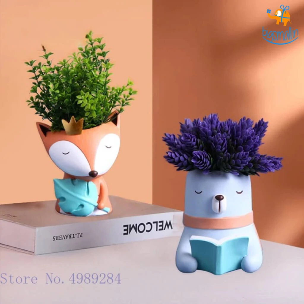 Bigsmall_hmk New Cute Animal Planter