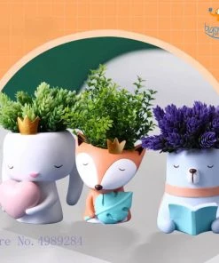 Bigsmall_hmk New Cute Animal Planter