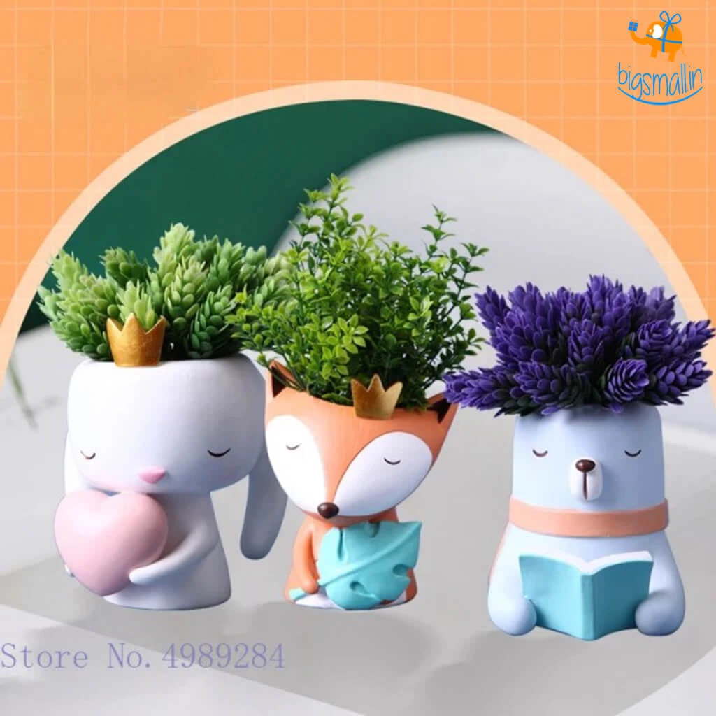 Bigsmall_hmk New Cute Animal Planter