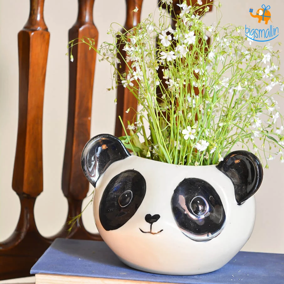 Hollyhock All Of It Panda Planter