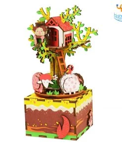 Dream Beans DIY Music Box Wooden Puzzle - Tree House All Of It