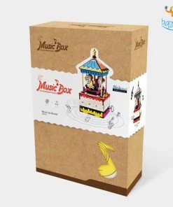 Dream Beans DIY Music Box Wooden Puzzle - Merry-Go-Round