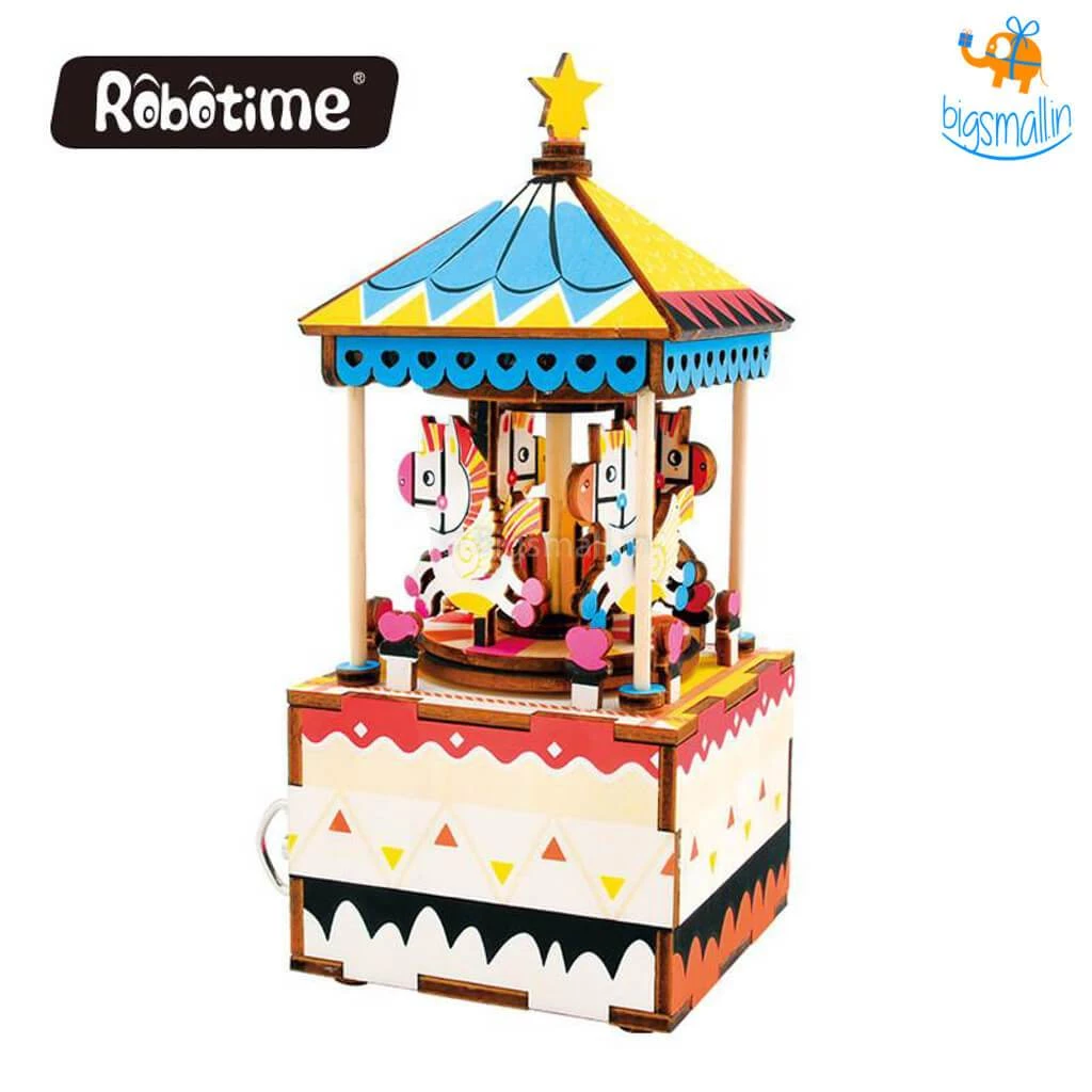 Dream Beans DIY Music Box Wooden Puzzle - Merry-Go-Round