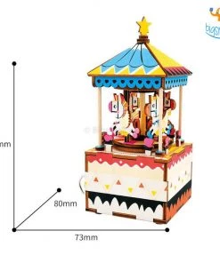 Dream Beans DIY Music Box Wooden Puzzle - Merry-Go-Round