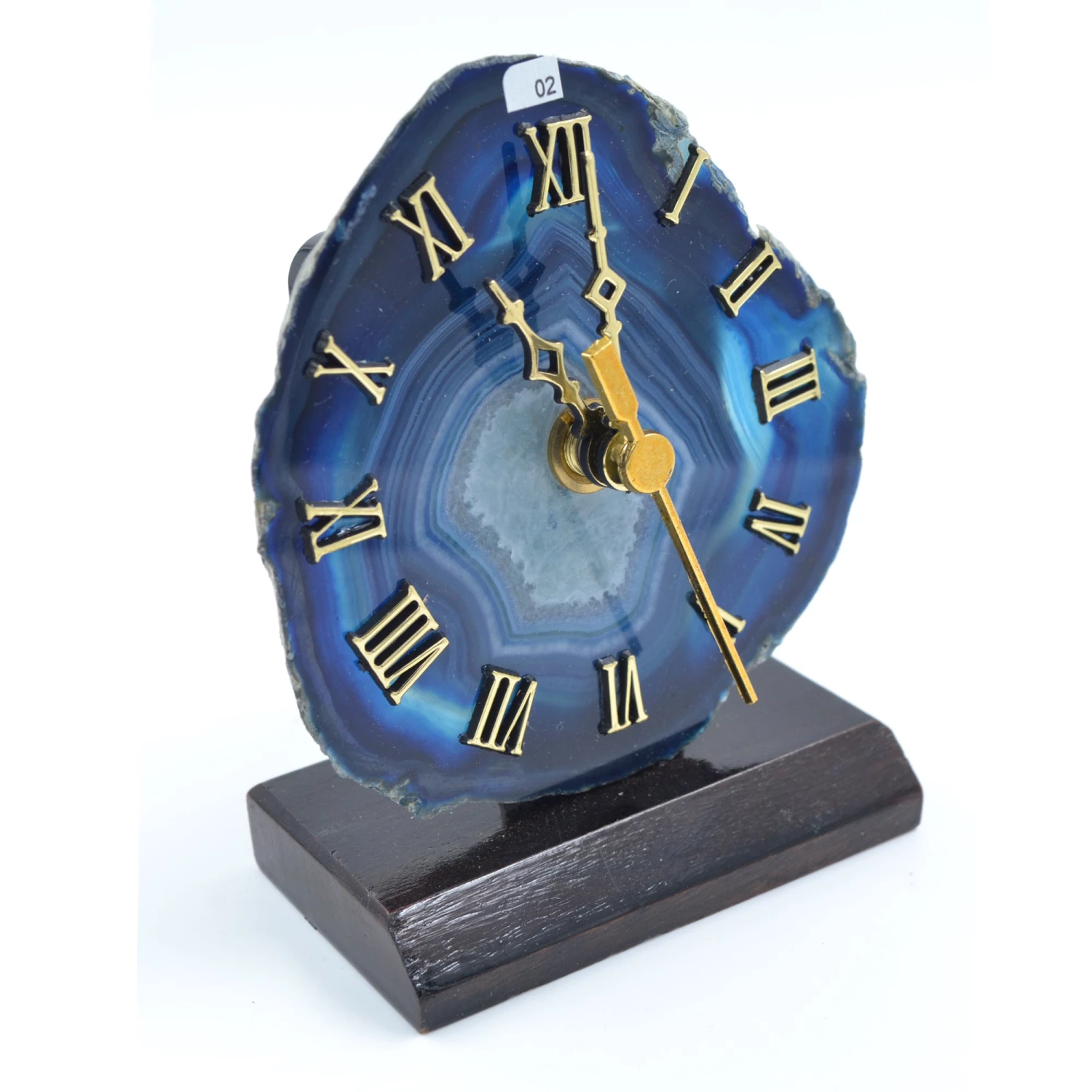GOSWAMI Agate Cut-Slice Clock