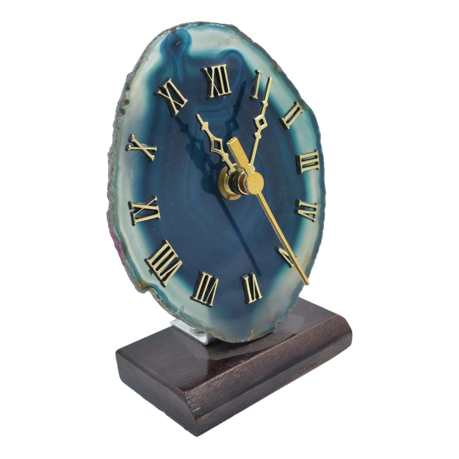 GOSWAMI Agate Cut-Slice Clock
