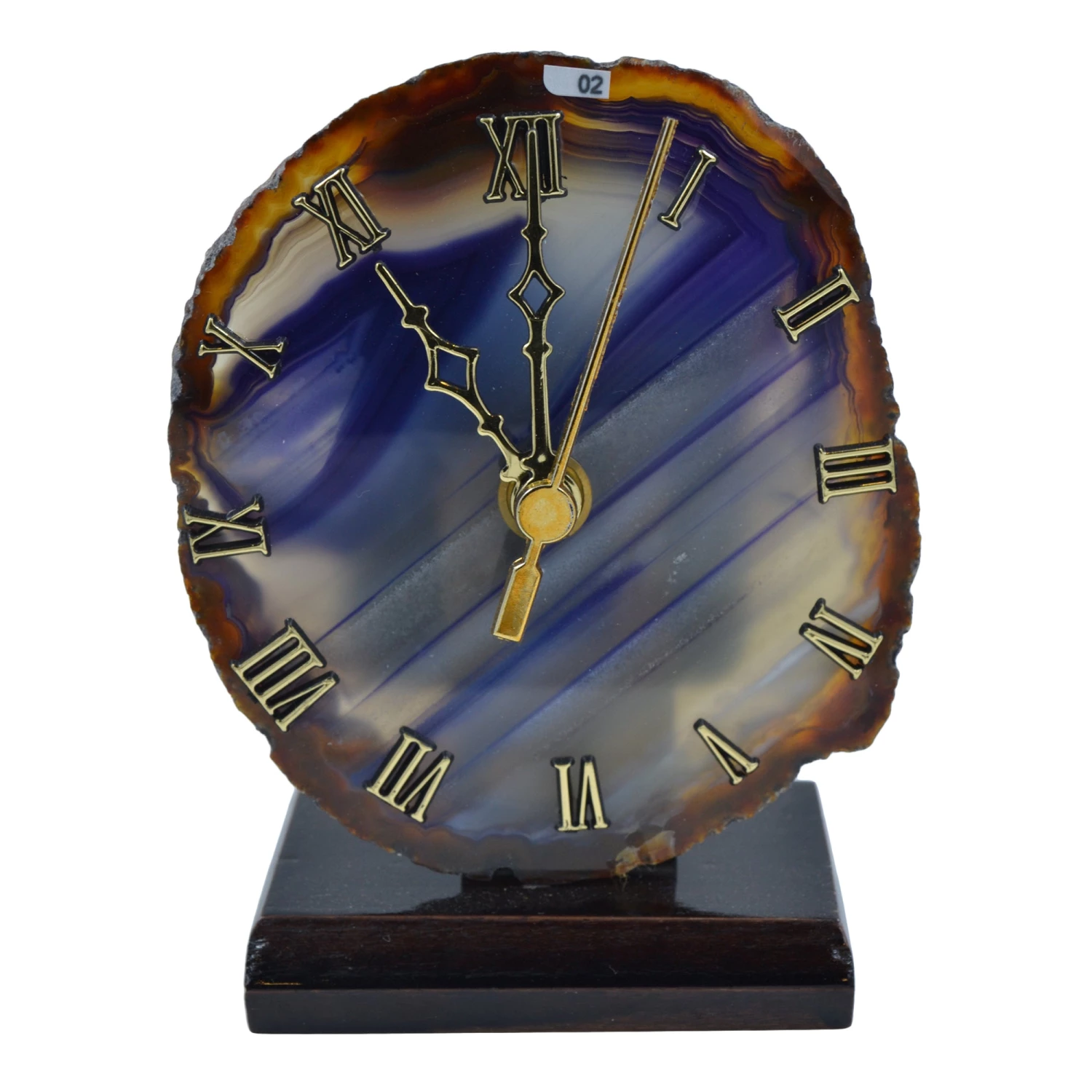 GOSWAMI Agate Cut-Slice Clock