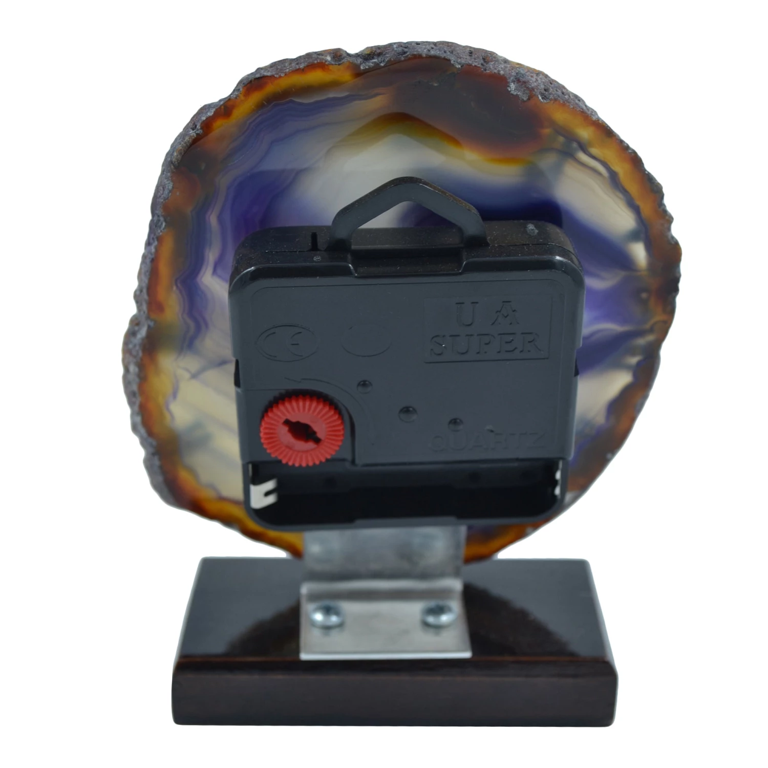 GOSWAMI Agate Cut-Slice Clock