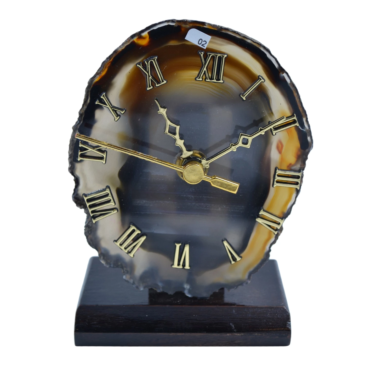 GOSWAMI Agate Cut-Slice Clock
