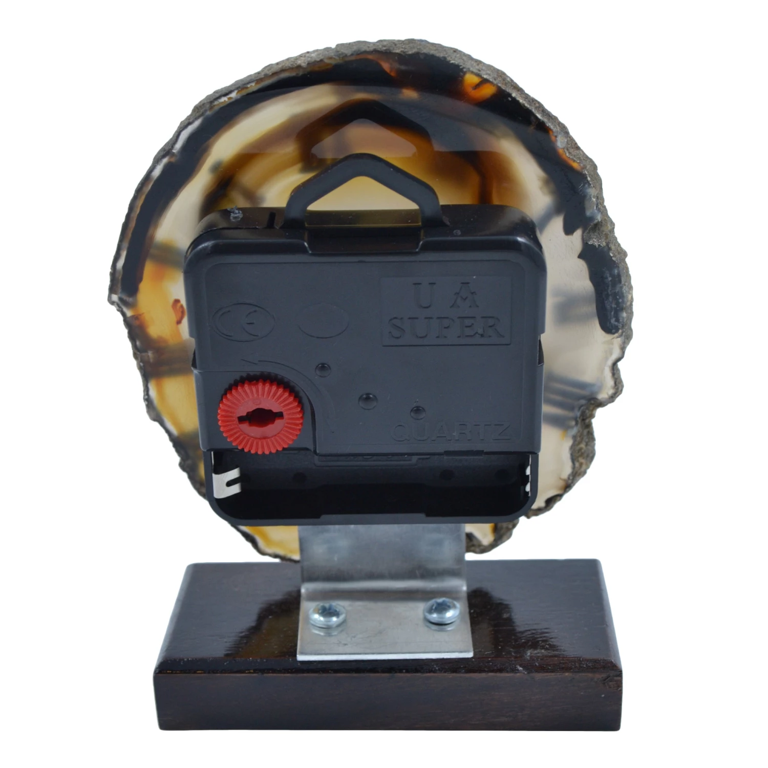 GOSWAMI Agate Cut-Slice Clock