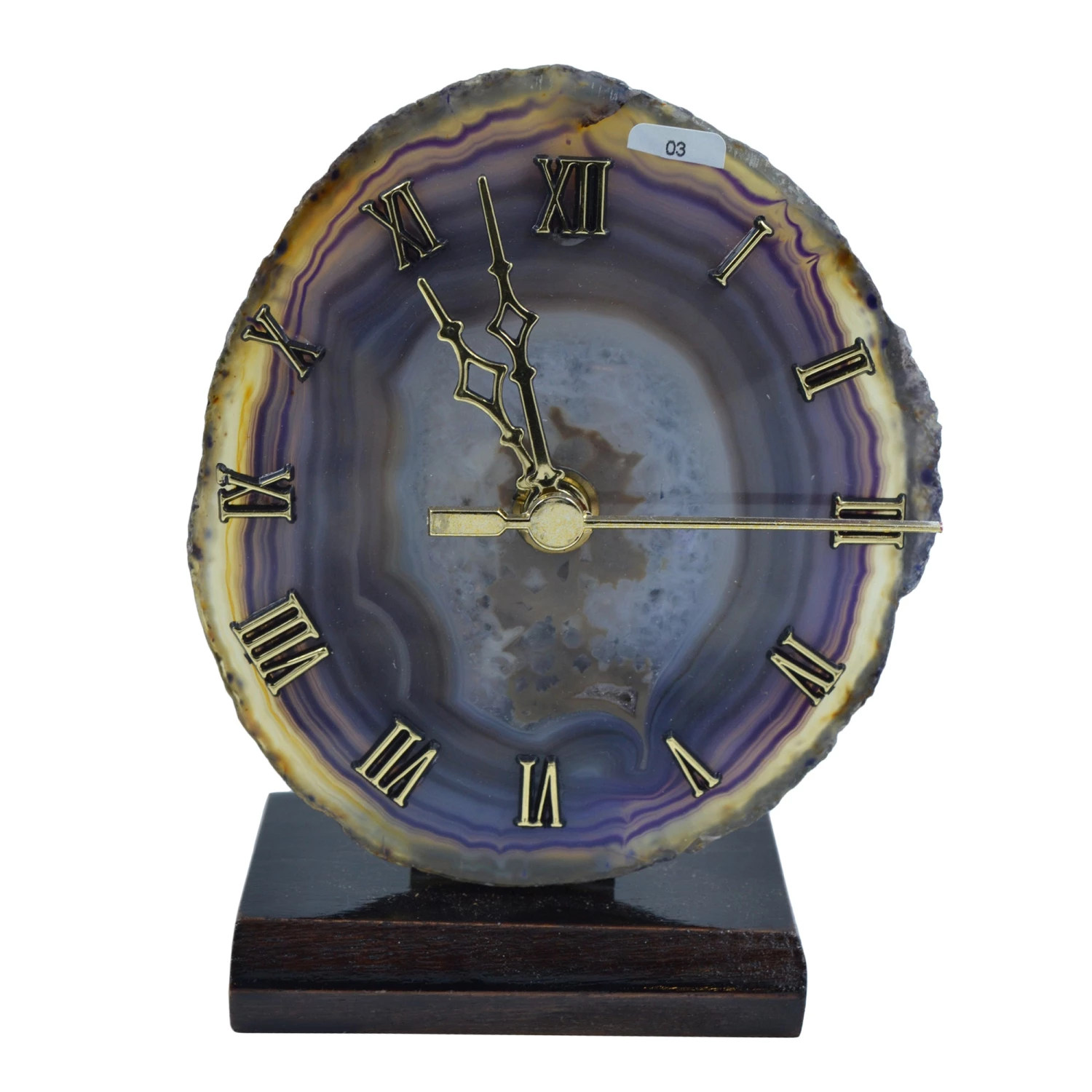 GOSWAMI Agate Cut-Slice Clock