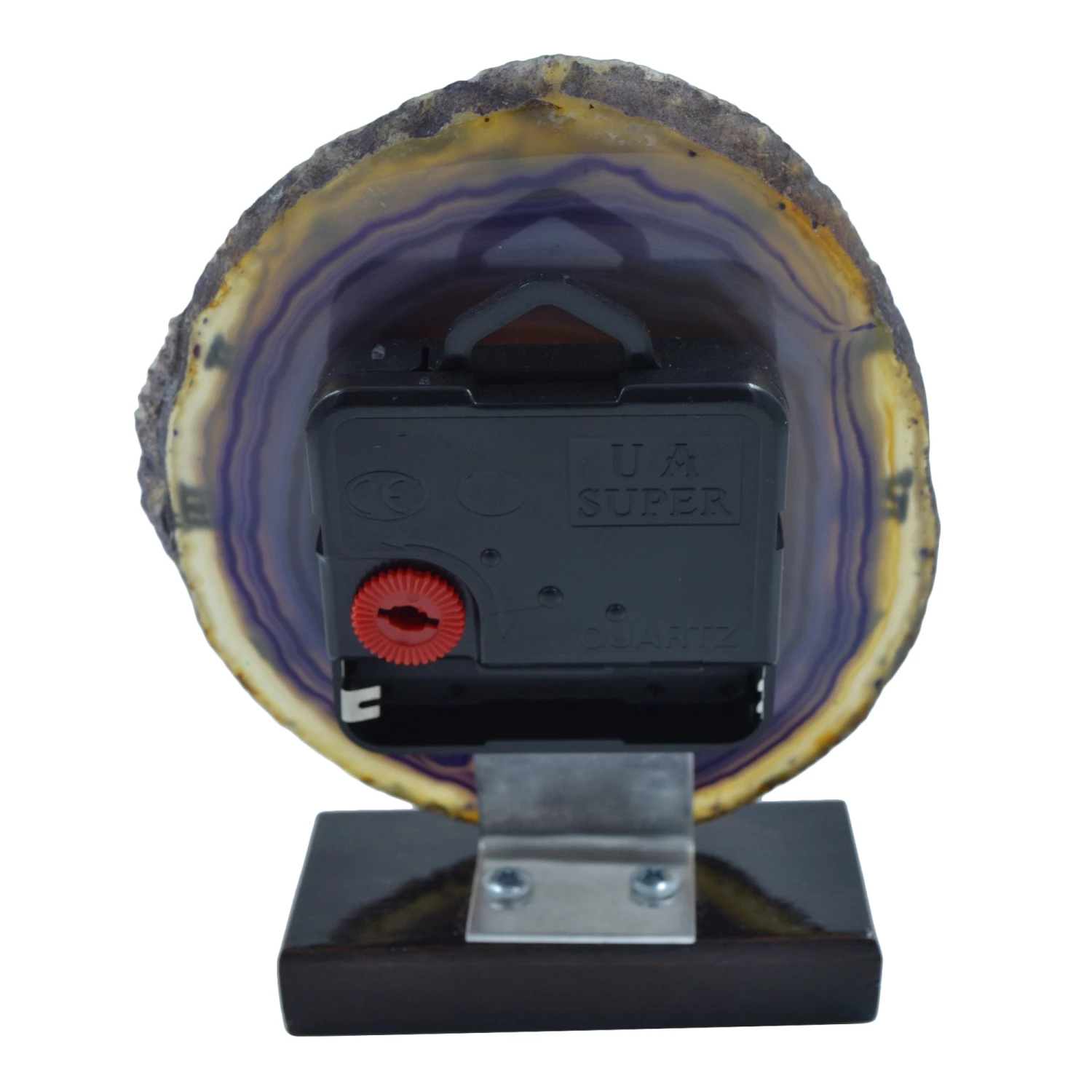 GOSWAMI Agate Cut-Slice Clock