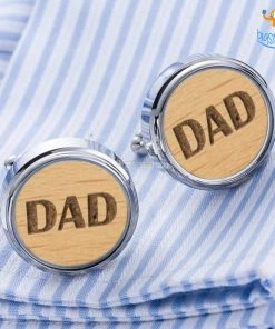 DesignWesign Father's Day Dad Wooden Cufflinks