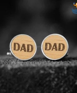 DesignWesign Father's Day Dad Wooden Cufflinks