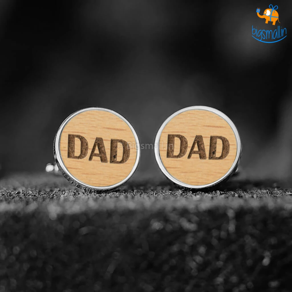 DesignWesign Father's Day Dad Wooden Cufflinks