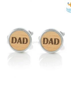DesignWesign Father's Day Dad Wooden Cufflinks