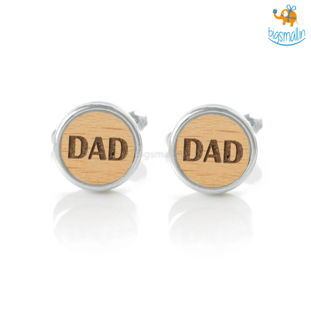 DesignWesign Father's Day Dad Wooden Cufflinks