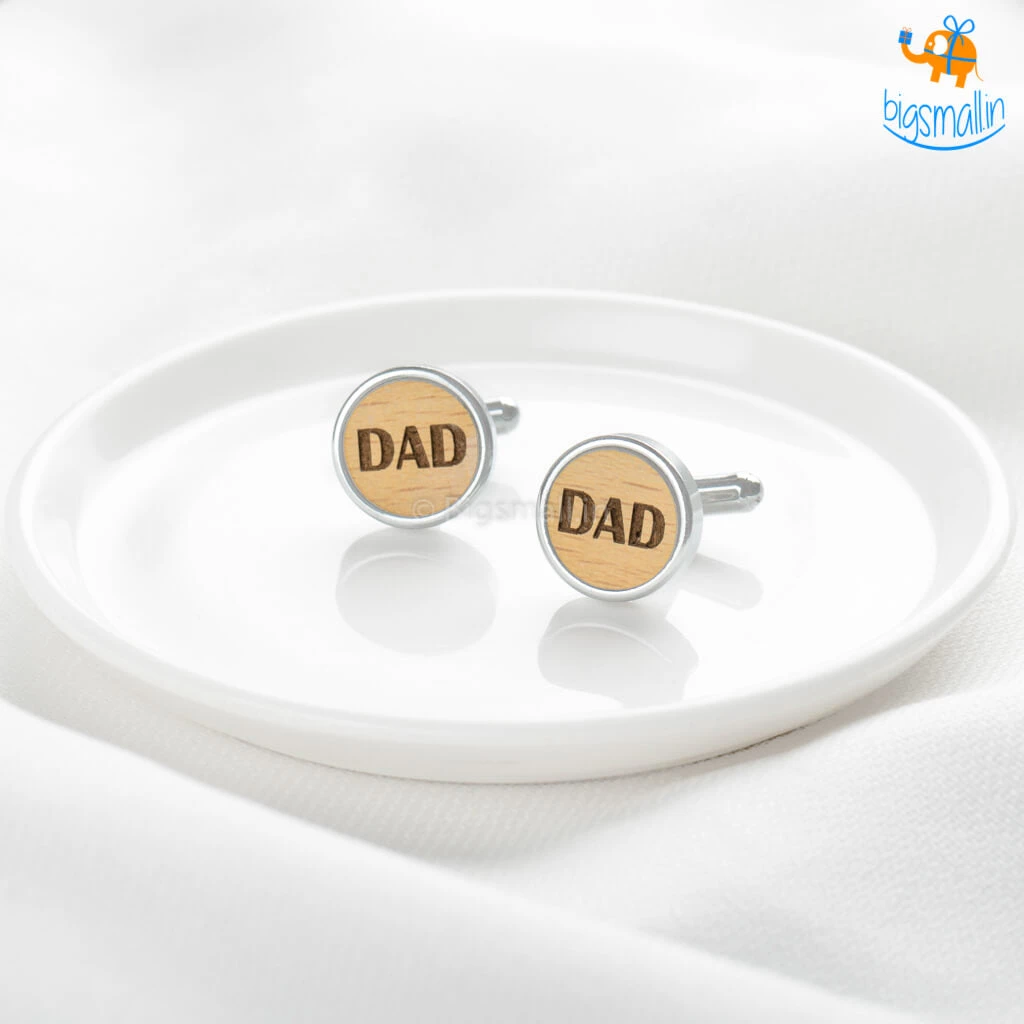 DesignWesign Father's Day Dad Wooden Cufflinks