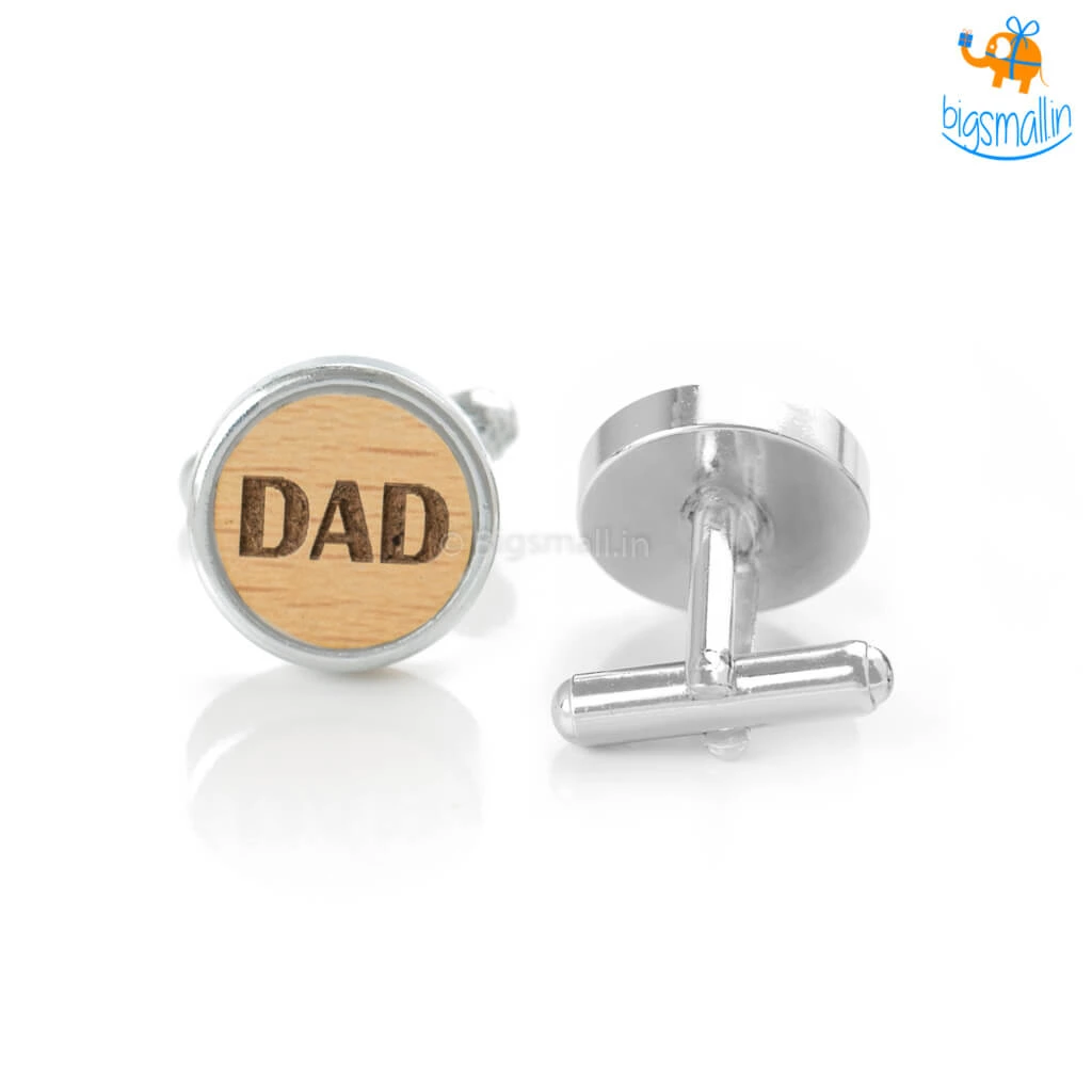 DesignWesign Father's Day Dad Wooden Cufflinks
