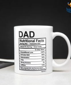Pin It Up Father's Day Dad Nutritional Facts Mug