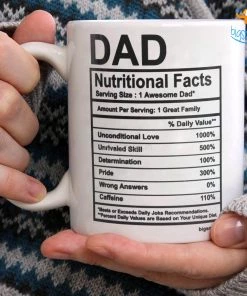 Pin It Up Father's Day Dad Nutritional Facts Mug