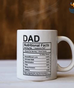 Pin It Up Father's Day Dad Nutritional Facts Mug