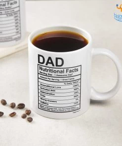 Pin It Up Father's Day Dad Nutritional Facts Mug